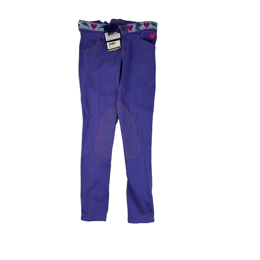 Ovation Kids Jumping Love Schooler Riding Breeches Purple Grape Large 468645 NWT